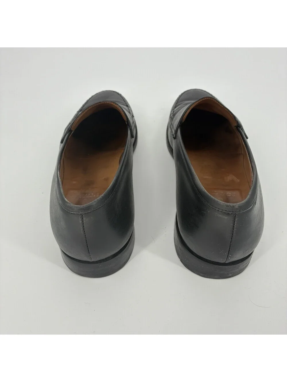 Brooks Brothers Peal & Co Black Penny Loafers US 9.5D EU 43 Made in England Men